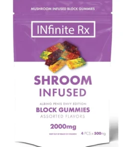 INfinite Rx brand Block Edition two thousand milligram specialty fruit chew packaging