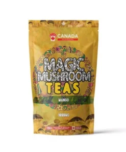 Front view of Canada Edition Mango flavor one thousand milligram specialty dry botanical tea blend packaging